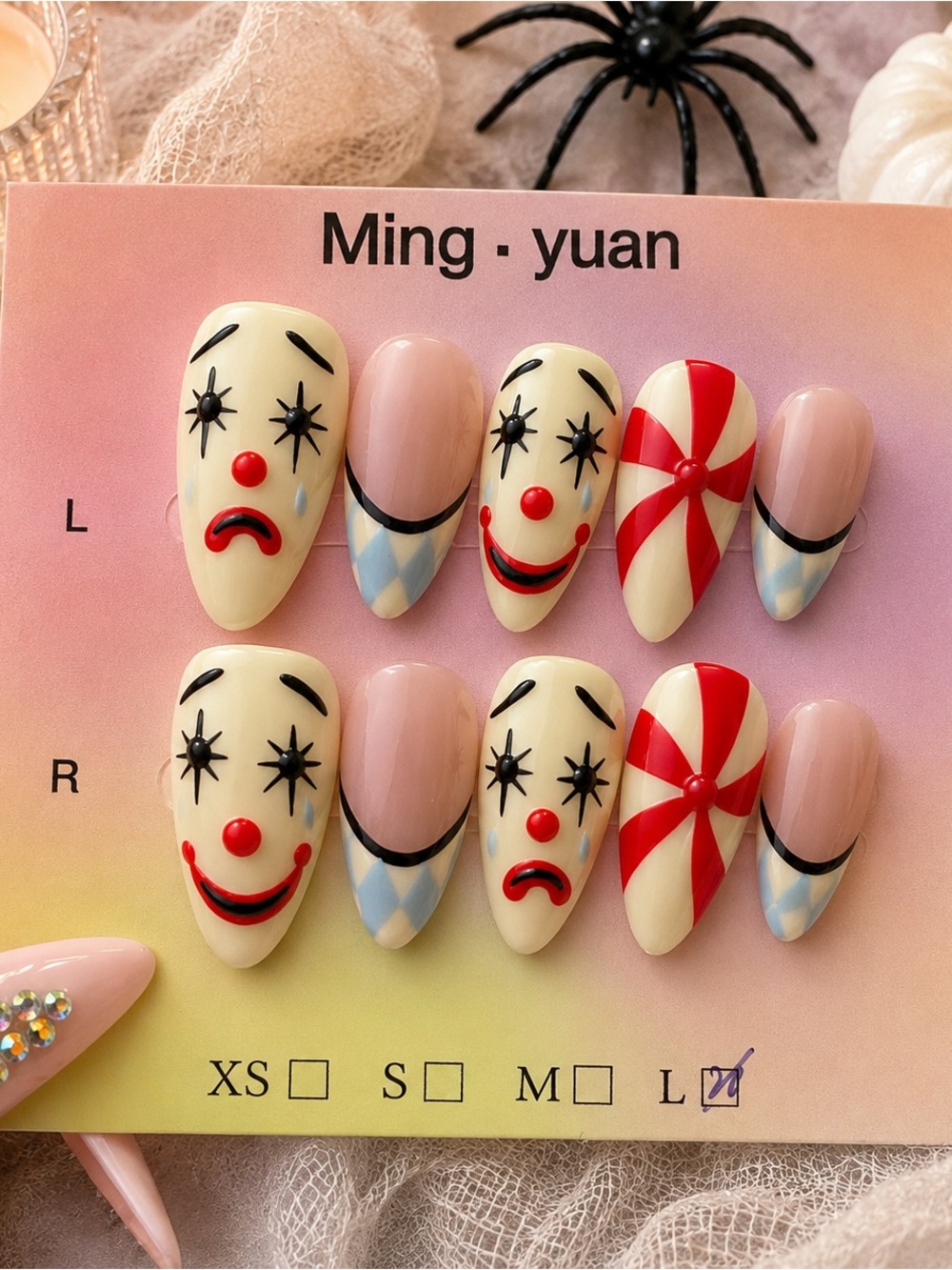🎪 Clown Carnival Press-On Nails 🤡
